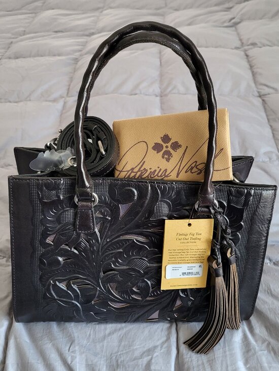 Patricia Nash Handbags - Patricia Nash Primerose Leather Tooled Satchel